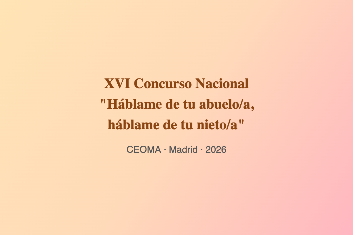 Concurso abuelo nieto CEOMA: plan familiar intergeneracional en Madrid