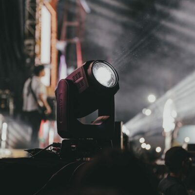 a photo of a spot light on a stage
