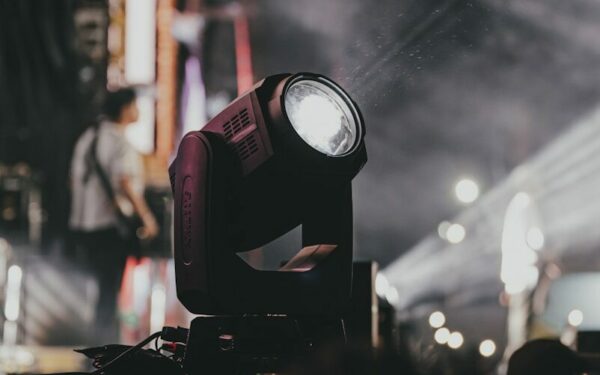 a photo of a spot light on a stage