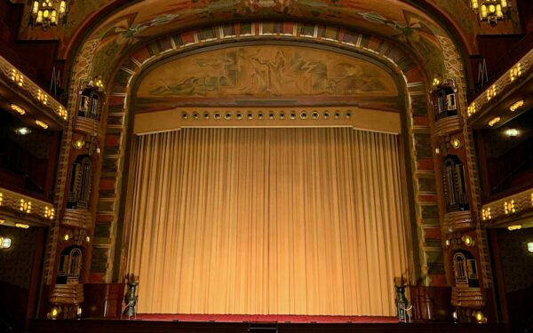 a large ornate theater with a large stage